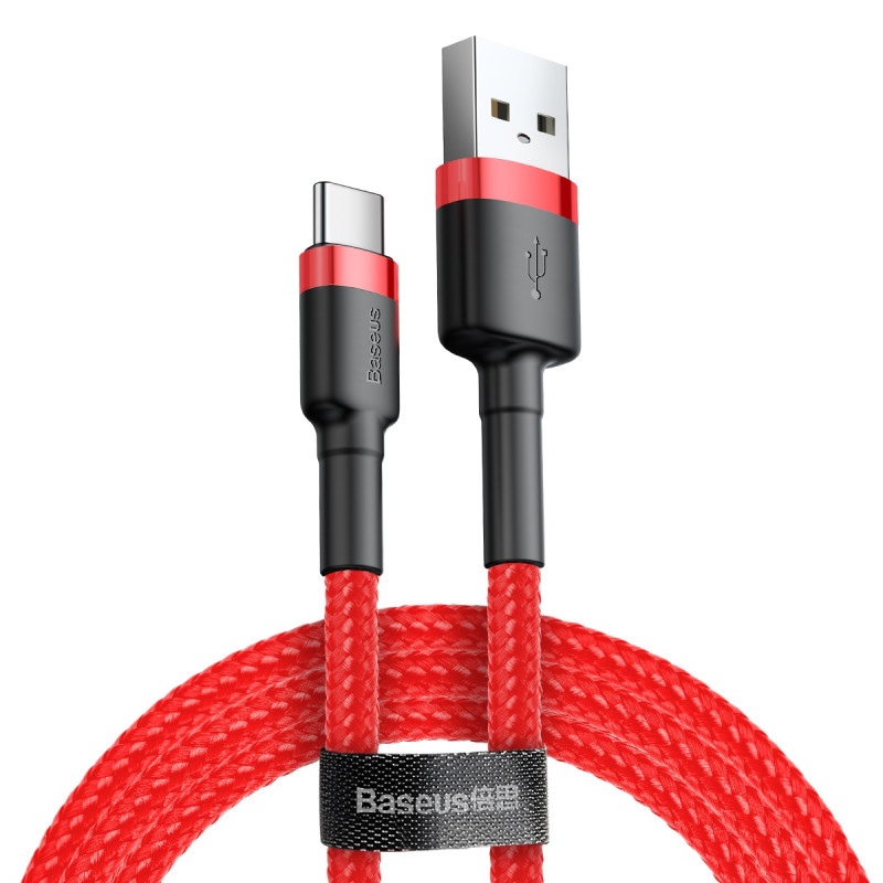 Дата кабель Baseus Cafule Type-C Cable 3A (0.5m) (CATKLF-A) (Красный)
