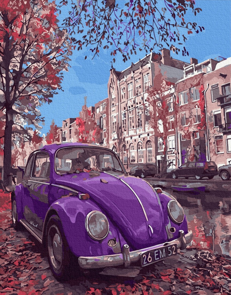 Картина по номерам. Brushme "Ретро Volkswagen жук" GX32848 (Разноцветный)