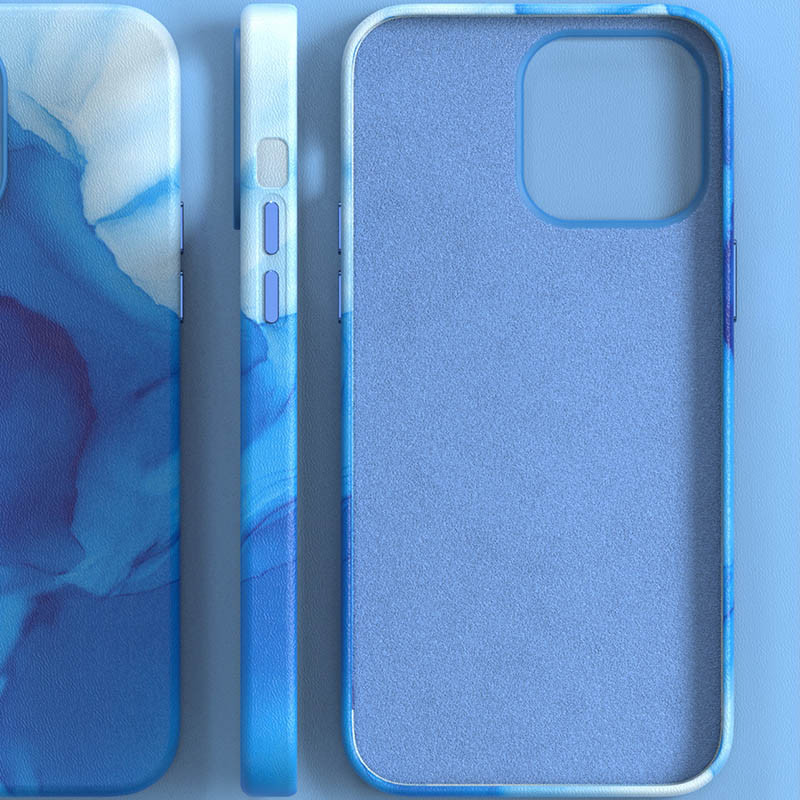 Фото Кожаный чехол Figura Series Case with Magnetic safe для Apple iPhone 11 Pro (5.8") (Blue) на vchehle.ua