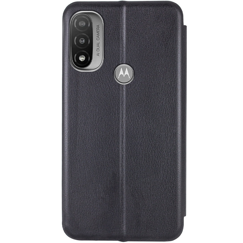 Фото Кожаный чехол-книжка Classy для Motorola Moto E20 (Черный) на vchehle.ua