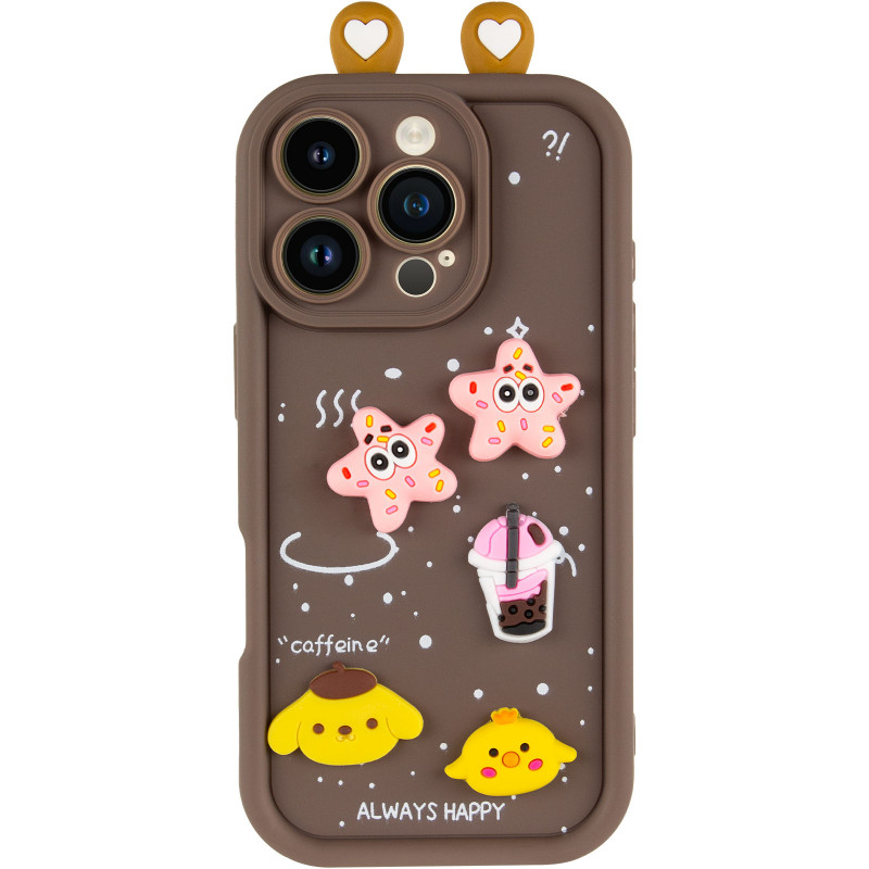 Фото Чехол TPU Toys Case with Ears для Apple iPhone 16 Pro Max (6.9") (Brown) на vchehle.ua