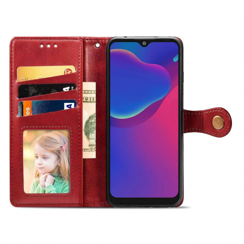 Фото Шкіряний чохол-книжка GETMAN Gallant (PU) для ZTE Blade V2020 Smart (Червоний) в маназині vchehle.ua