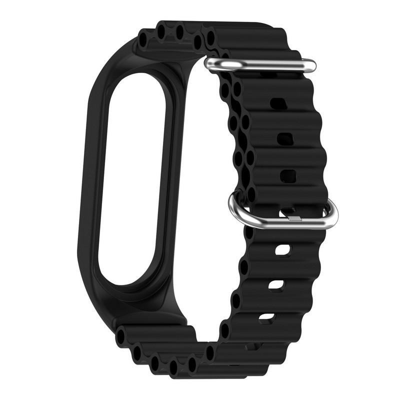 Фото Ремешок Ocean Band для Xiaomi Mi Band 9/8 (Черный / Black) на vchehle.ua