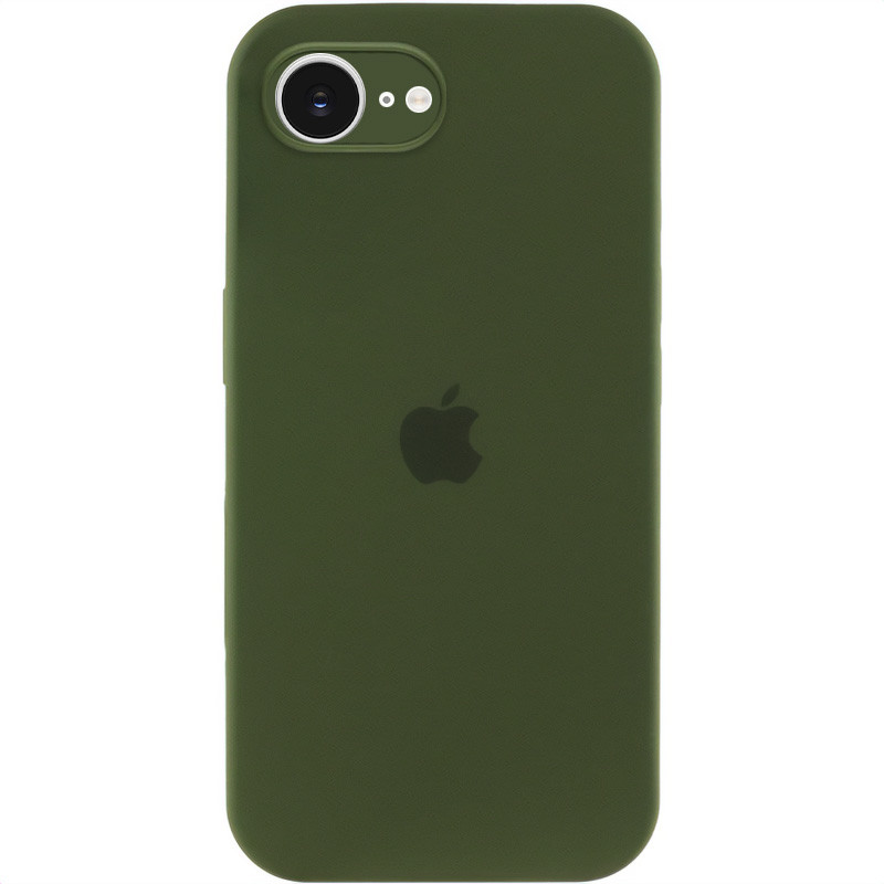 Чохол Silicone Case Full Camera Protective (AA) на Apple iPhone 16e (6.1") (Зелений / Dark Olive)