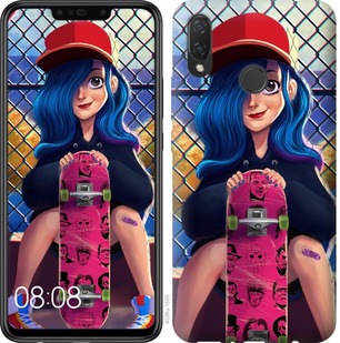 

Чехол Прикольная девочка со скейтбордом для Huawei Nova 3 671910