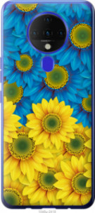 Чохол Жовто-блакитні квіти на Tecno Spark 6 KE7