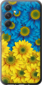 Чехол Жёлто-голубые цветы для Samsung Galaxy A54 A546E