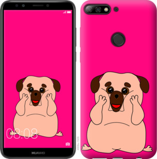

Чехол Весёлый мопс для Huawei Y7 Prime (2018) 928641
