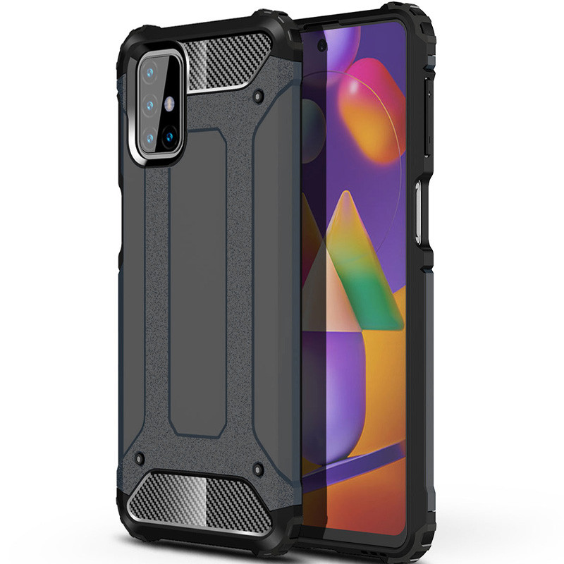 

Бронированный противоударный TPU+PC чехол Immortal для Samsung Galaxy M31s (Металл / Gun Metal) 1062889