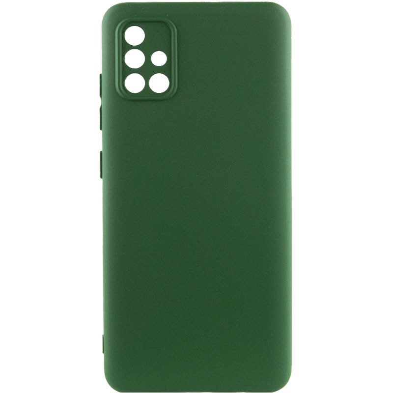Чохол Silicone Cover Lakshmi Full Camera (A) на Samsung Galaxy A71 (Зелений / Dark green)