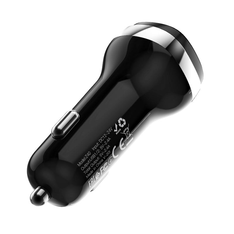 Фото АЗУ Hoco Z40 Superior 2.4A (2USB-A) (Черный) в магазине vchehle.ua