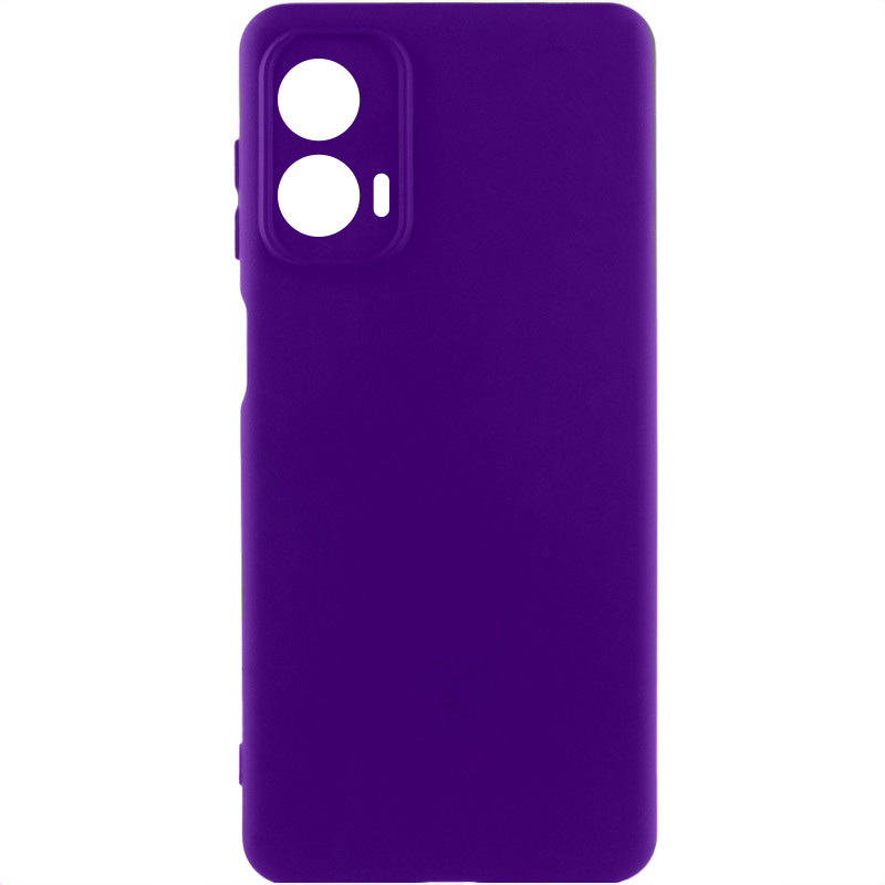 Чехол TPU GETMAN Liquid Silk Full Camera для Motorola Moto G24 (Фиолетовый / Ultra Violet)