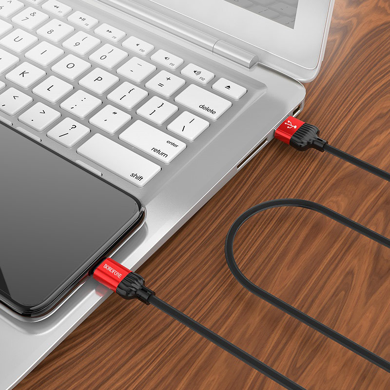 Дата кабель Borofone BX28 Dignity USB to Lightning (1m) (Червоний) в магазині vchehle.ua