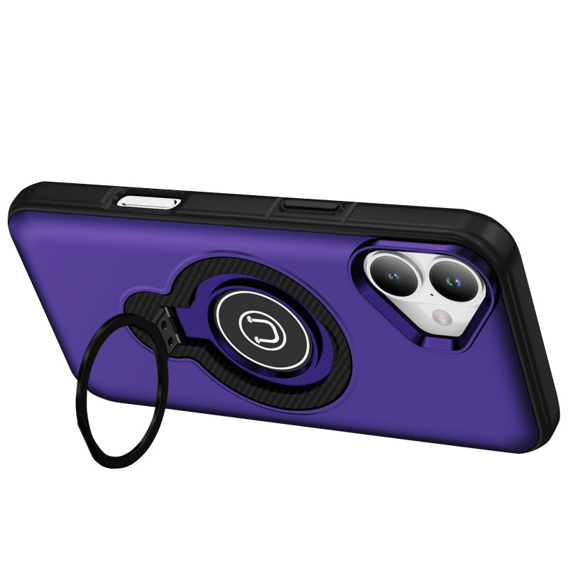 Фото TPU+Textured PC Magnet для Apple iPhone 16 (6.1") (Purple) на vchehle.ua
