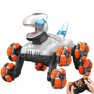 Детский восьмиколесный динозавр на радиоуправлении SHT 2590 2.4G (with 2 remote)