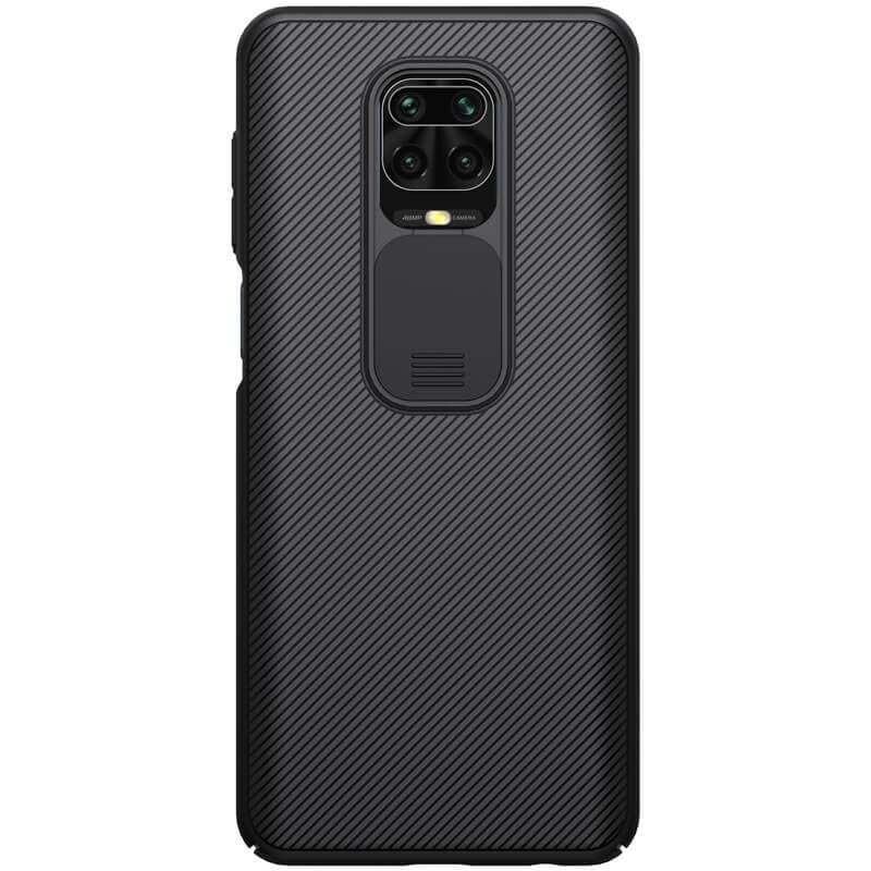 Карбоновая накладка Nillkin Camshield (шторка на камеру) для Xiaomi Redmi Note 9s/9 Pro/9 Pro Max (Черный / Black)