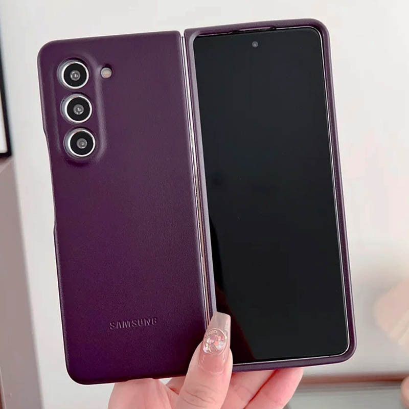 Заказать Кожаный чехол Leather Case (AAA) для Samsung Galaxy Z Fold5 (Purple) на vchehle.ua