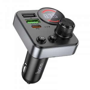 АЗУ FM модулятор Hoco E86 Alegria PD30W+QC3.0 48W (2USB-A/1C)