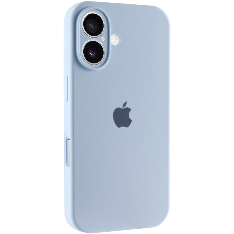 Чехол Silicone Case Full Camera Protective (AA) для Apple iPhone 16 (6.1") (Голубой / Sweet Blue)