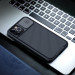 Купити Карбонова накладка Nillkin Camshield (шторка на камеру) на Apple iPhone 12 Pro Max (6.7") (Чорний / Black) на vchehle.ua