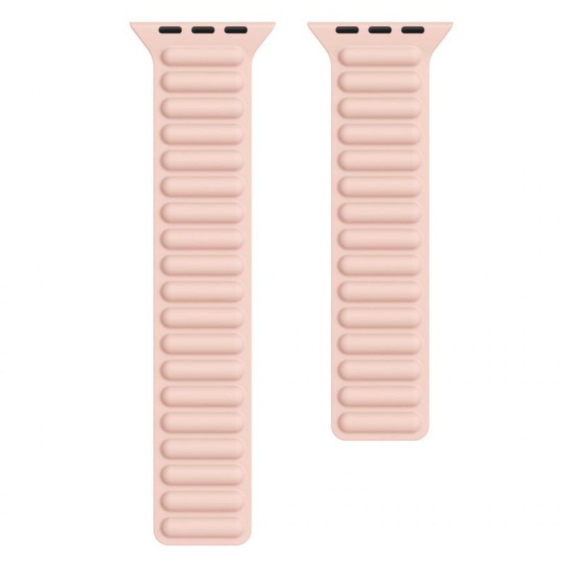 Уценка Силиконовый ремешок Ripple для Apple Watch 38/40mm (Дефект упаковки / Рожевий / Light pink)