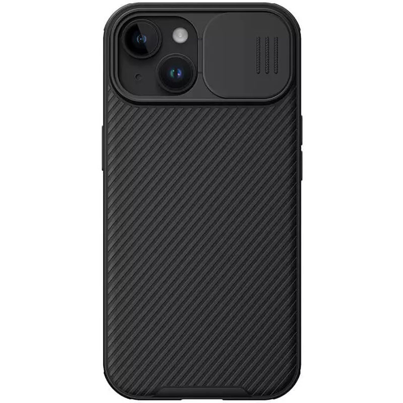 Карбоновая накладка Nillkin CamShield Pro Magnetic для Apple iPhone 15 (6.1") (Black)