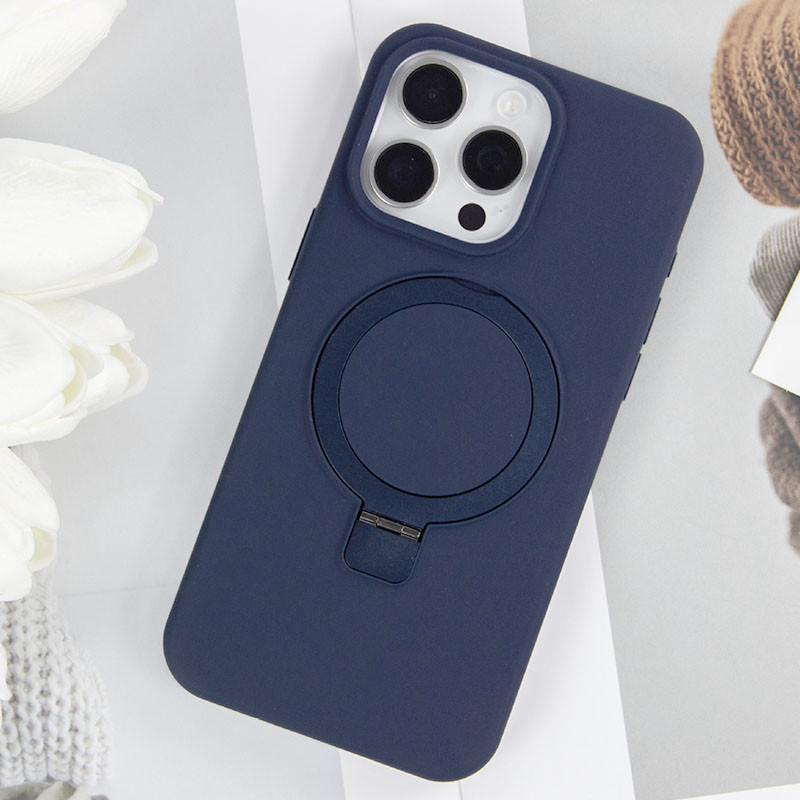 Фото Чохол Silicone Case Full Protective NO LOGO with Ring на Apple iPhone 12 Pro Max (6.7") (Dark Blue) на vchehle.ua