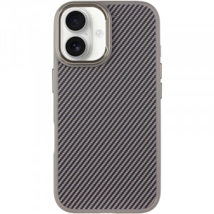 Чохол TPU+PC Carbon with Magnetic safe на Apple iPhone 16 (6.1")