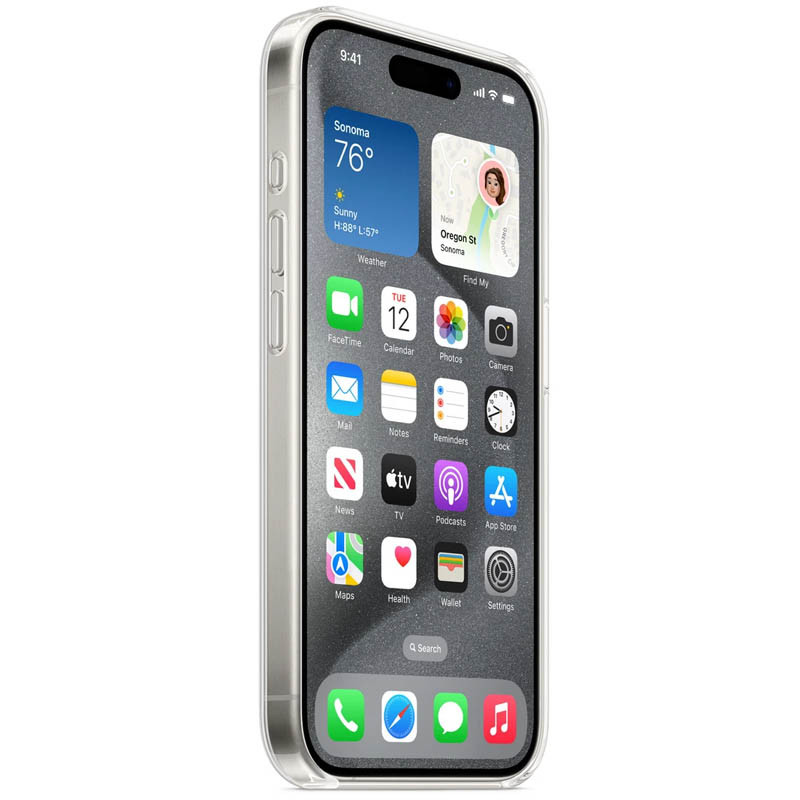 Фото TPU чехол Clear Case with Magnetic safe для Apple iPhone 14 Pro (6.1") (Бесцветный (прозрачный)) на vchehle.ua