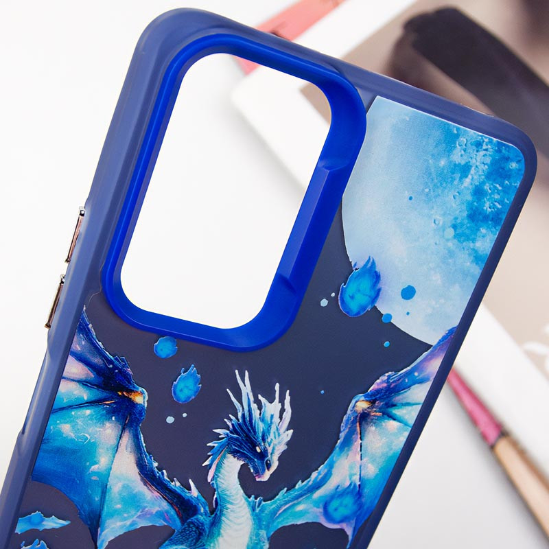 Фото TPU+PC чохол TakiTaki Fantasy magic glow на Apple iPhone 13 Pro (6.1") (Ghost Dragon - Blue) в маназині vchehle.ua