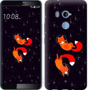 

Чехол Лисички в космосе для HTC U11 Plus 870100