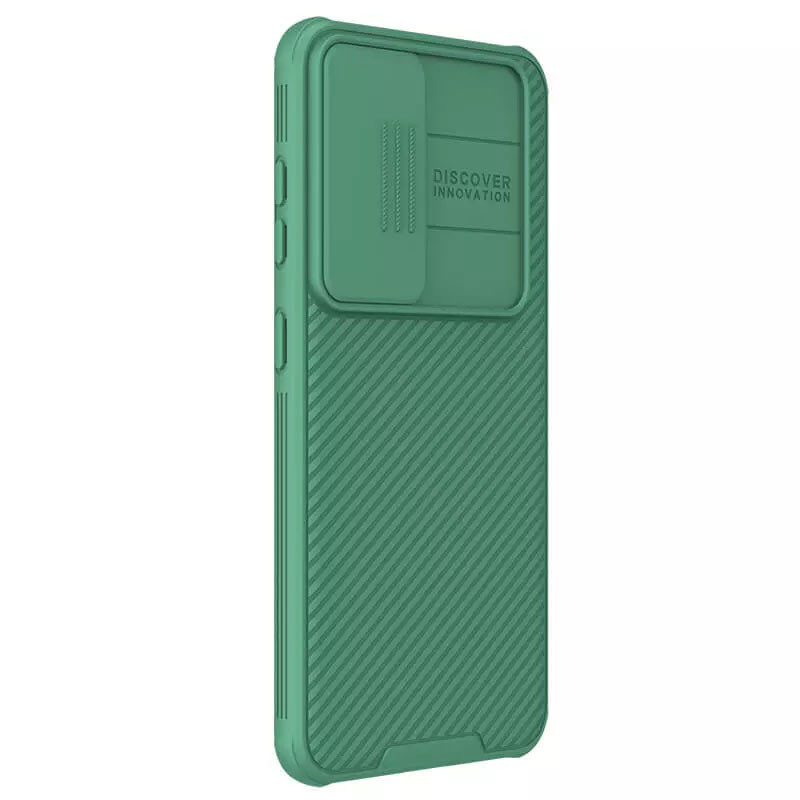 Фото Карбоновая накладка Nillkin CamShield Pro для Samsung Galaxy S24+ (Deep Green) на vchehle.ua