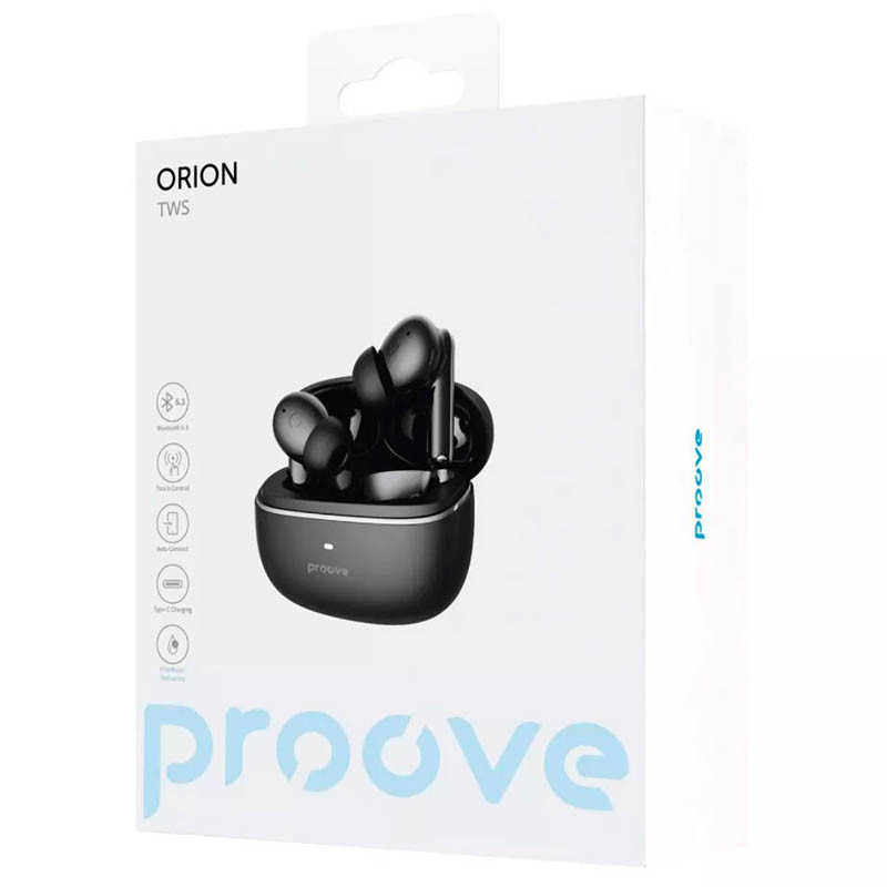 Купити Бездротові TWS навушники Proove Orion (Black) на vchehle.ua