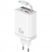 СЗУ Usams US-CC299 GaN With Retractable Type-C Cable Xiang Ser. 65W (1USB-A/1C) (White)