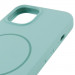 Чохол Silicone Case Full Protective (AA) NO LOGO with Magnetic Safe на Apple iPhone 15 (6.1") (Бірюзовий / Light Turquoise) в магазині vchehle.ua