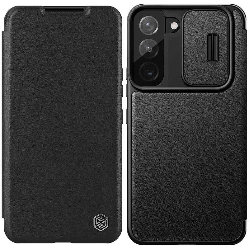 Кожаный чехол-книжка Nillkin Qin Pro Plain Camshield для Samsung Galaxy S22