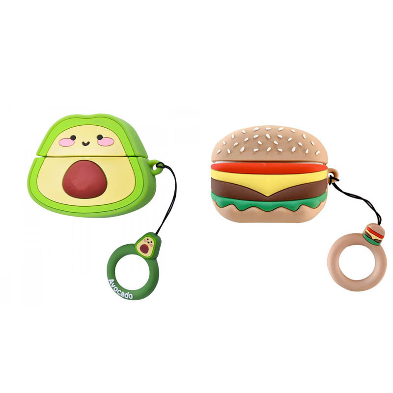 Силиконовый футляр Food для наушников AirPods Pro 2 / Pro + кольцо