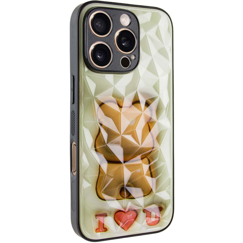 TPU+PC чохол Prisma Fluffie на Apple iPhone 16 Pro Max (6.9") (Bear)