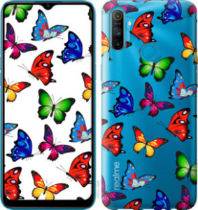 Чехол Красочные мотыльки для Realme C3