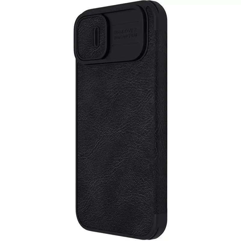 Кожаный чехол (книжка) Nillkin Qin Pro Camshield для Apple iPhone 14 Plus (6.7") (Черный) в магазине vchehle.ua