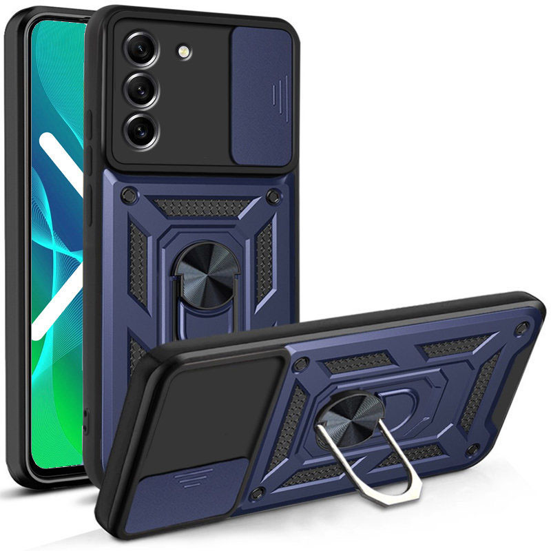 Купити Ударостійкий чохол Camshield Serge Ring на Samsung Galaxy S24+ (Синій) на vchehle.ua