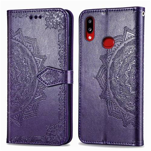 Кожаный чехол-книжка Art Case с визитницей для Samsung Galaxy A10s (Фиолетовый) в магазине vchehle.ua