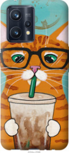 Чехол Зеленоглазый кот в очках для Realme 9 Pro+