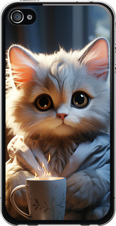 Чохол White cat на iPhone 4