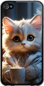 Чехол White cat для iPhone 4
