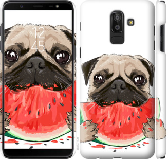 

Чехол Мопс и арбуз для Samsung Galaxy J8 2018 843480