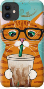 Чохол Зеленоокий кіт в окулярах на iPhone 12 Mini