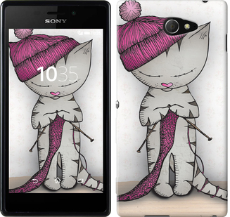 

Чехол Кошка рукодельница для Sony Xperia M2 D2305 584293