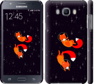 Чехол Лисички в космосе для Samsung Galaxy J7 (2016) J710F