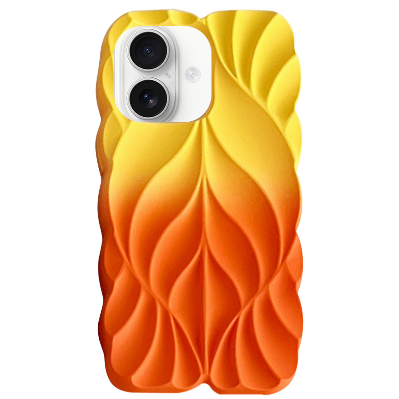 TPU чехол Leaf для Apple iPhone 16 (6.1") (Yellow / Orange)